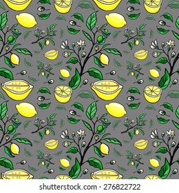 lemon beautiful seamless pattern
