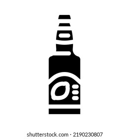 lemon beer glyph icon vector. lemon beer sign. isolated symbol illustration