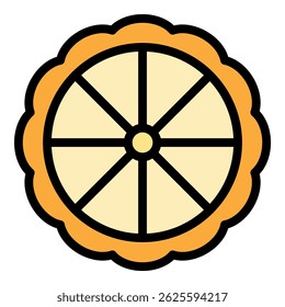 Lemon bergamot icon. Outline lemon bergamot vector icon color flat isolated