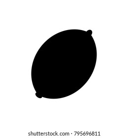 Lemon black flat silhouette