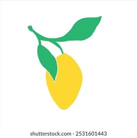 Lemon black line drawn on a white background. Vector drawing of fruits. Abstract stains. Colorful lemons.
