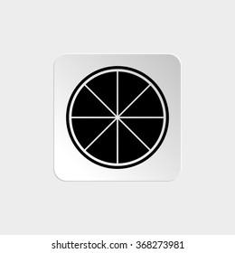 lemon  - black vector icon
