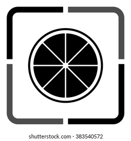 lemon  - black vector icon
