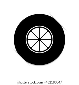 lemon  - black vector icon