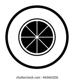 lemon  - black vector icon