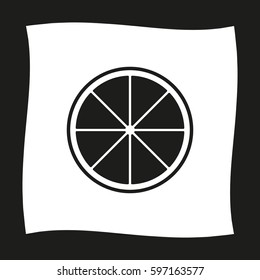 lemon  - black vector icon