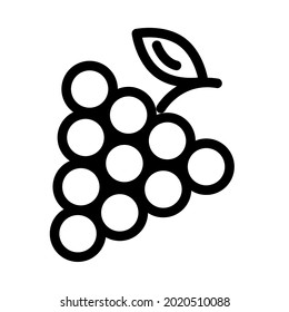 el limón es un icono blanco y negro en forma de uva. comida saludable. frutas comunes e íconos tropicales son adecuados para el diseño de sitios web, presentaciones e historias