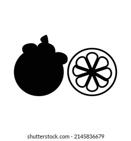 Lemon Black and White Icon. Silhouette Design Element on Isolated White Background