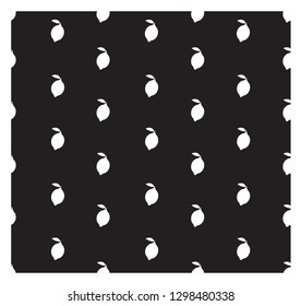 Lemon black and white seamless pattern, background