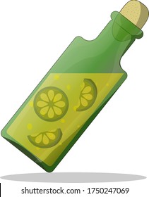 la botella de limón está llena
