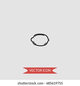 Lemon, breakfast vector icon, illustration symbol