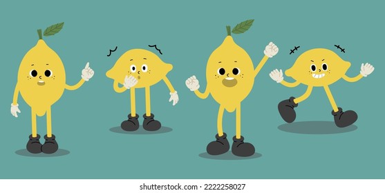 lemon buddy character cute 2, vector illustration
