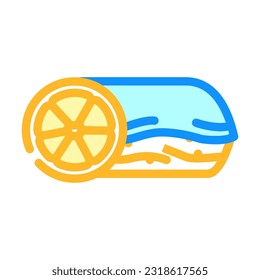 lemon bun food meal color icon vector. lemon bun food meal sign. isolated symbol illustration