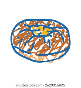lemon bun food meal doodle icon sketch vector. lemon bun food meal sign. isolated symbol illustration