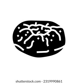 lemon bun food meal glyph icon vector. lemon bun food meal sign. isolated symbol illustration