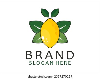 Plantilla de diseño del logotipo de limón y mariposa