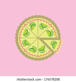Lemon Cake Vector Illustration