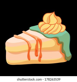 Lemon Cake. Vector Illustration.