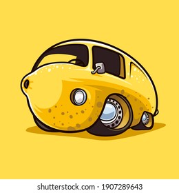 Lemon Car Broken Car Cartoon