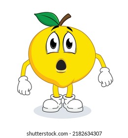 Arte vectorial del personaje de la caricatura de limón