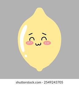 lemon Cartoon face expression emoticon design element stock