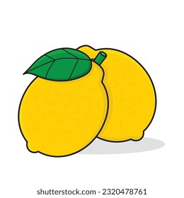 lemon. lemon cartoon icon vector design illustration wallpaper.lemon with leaf. yellow lemon 