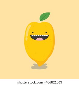 lemon cartoon vector illustration