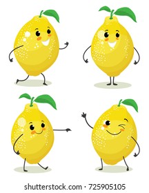lemon cartoon vector illustration