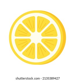 Lemon cartoon vector. Lemon on white background.