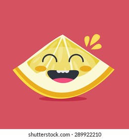 Lemon character: happy face