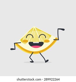 Lemon character: happy face