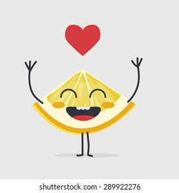 Lemon character: happy face
