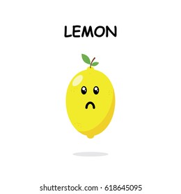 lemon character in white background