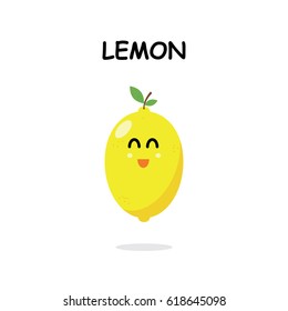 lemon character in white background
