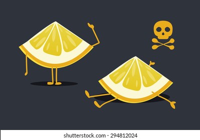 Lemon characters: Rotten lemon