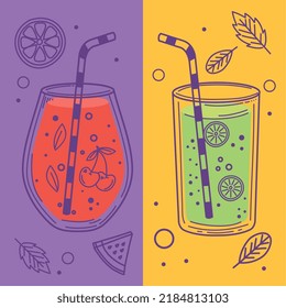 lemon and cherries detox drinks