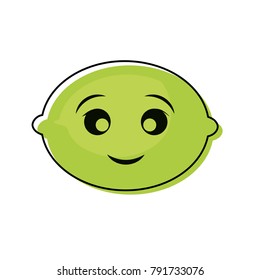 Lemon citric fruit smiling cartoon
