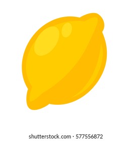 Lemon or citron external surface isolated on white. Yellow large fragrant citrus fruit used for culinary and non-culinary purposes for its juice, and in cleaning uses. Realistic vector illustration