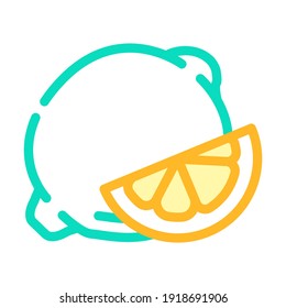 vector de icono de color de cítricos limoneros. signo de cítricos de limón. ilustración de símbolo aislado