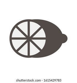 lemon citrus fruit half isolated icon vector illustration design