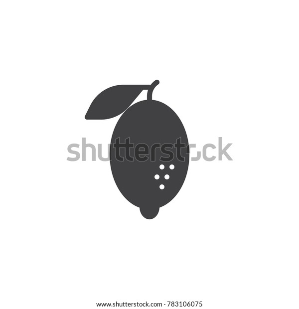 Lemon Citrus Fruit Icon Vector Filled Stock Vector Royalty Free 783106075 Shutterstock 7294