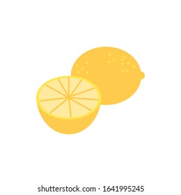 lemon citrus fruit isolated icon vector illustration design