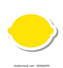 lemon citrus fruit isolated icon vector illustration design