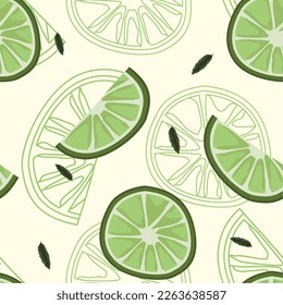 lemon citrus fruits pattern background