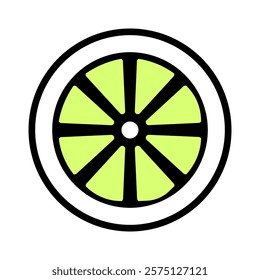 lemon, citrus, lime illustration vector icon
