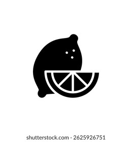 lemon, citrus, orange icon vector