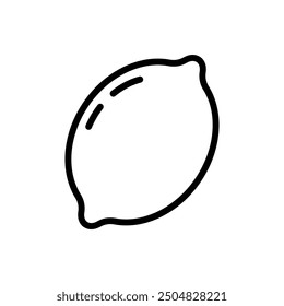 Lemon, citrus outline icon vector template
