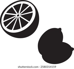 Lemon clip art black and white