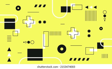 Lemon color abstract geometric background vector design