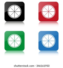 lemon  - color vector icon  with shadow